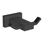 Bathroom 304 Stainless Steel Square Matte Black Robe Hook Double 1703b