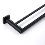 Bathroom Matte Black 36' Towel Bar Double 9012