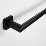 Matte Black Brass Bathroom Towel Bar 24' Single 9011