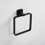 Matte Black Black Bathroom Towel Ring 9004