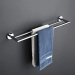 Polished chrome 304 Stainless Steel Towel Rail Double 1412