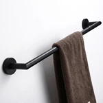 Bathroom Matte Black 304 Stainless Steel Towel Rail Single 1411B