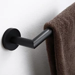 Bathroom Matte Black 304 Stainless Steel Towel Rail Single 1411B