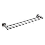 Brass material Brushed Nickel Bathroom Towel Rail Double 9012N