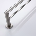 Brass material Brushed Nickel Bathroom Towel Rail Double 9012N