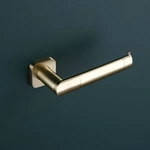 Wall-mounted Brass Square Bathroom Brushed Brass Toilet Paper Holder