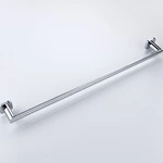 Bathroom Solid Brass Material Square Chrome Plated Single Towel Rail