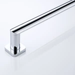 Bathroom Solid Brass Material Square Chrome Plated Single Towel Rail