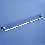 Bathroom Solid Brass Material Square Chrome Plated Single Towel Rail