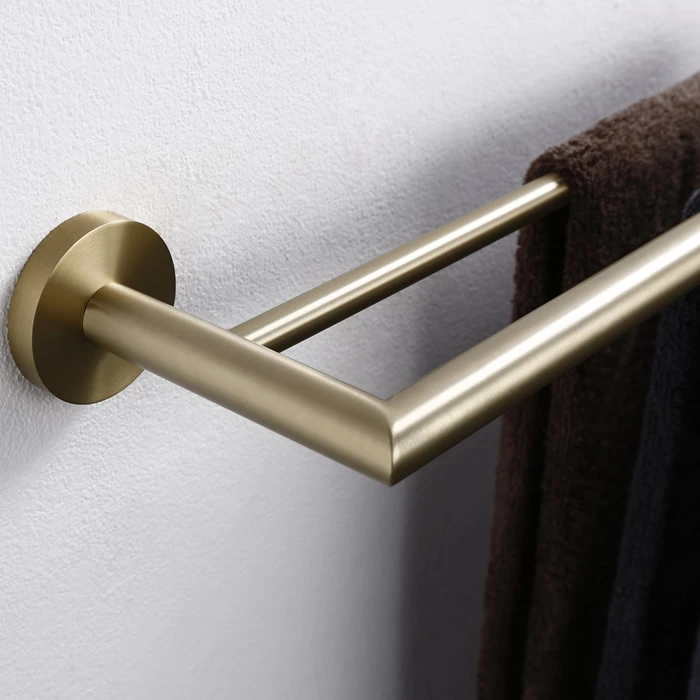 Brushed Brass Towel Rail Double 1412BB