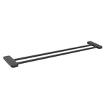 Bathroom Matte Black Plated Double Towel Rail 1912MB