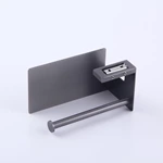 Polished chrome toilet paper holder with cover