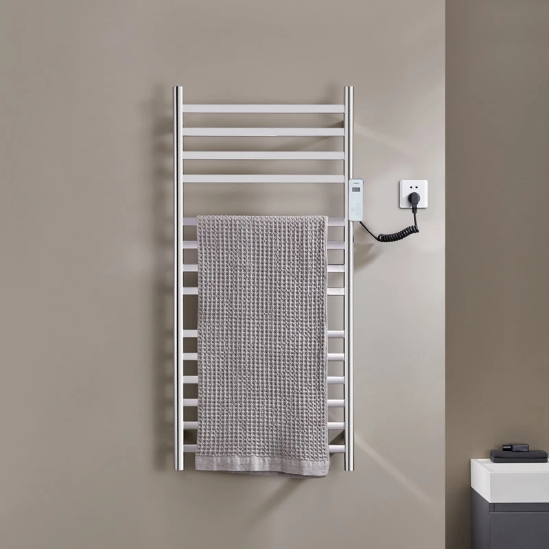 Bathroom Polished Chrome Heated Towel Rail 14 Bar