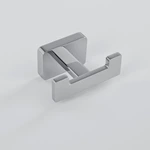 Bathroom chrome double robe hook square