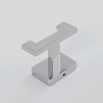 Bathroom chrome double robe hook square