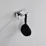 Bathroom chrome double robe hook square