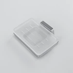 Chrome plated bathroom square soap dish