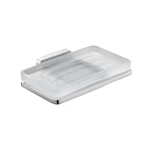 Chrome plated bathroom square soap dish