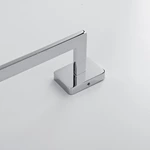 Chrome plated single towel rail 600mm