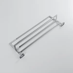 Bathroom square chrome plated towel rack and holder