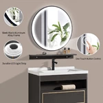 Bathroom Mirror Round With Moisture-proof Backing 1500