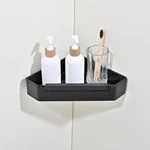 Bathroom Wall Mount Shower Coner Basket With Integrated Glass Scraper