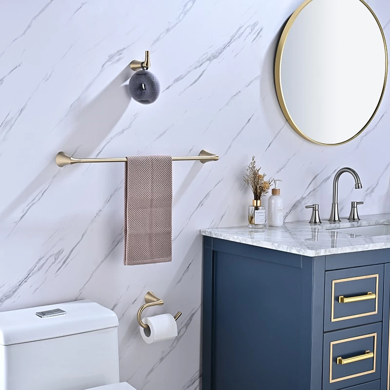 Bathroom Brushed nickel single towel rail