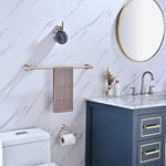 Bathroom Brushed nickel single towel rail