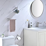 Bathroom Brushed nickel single towel rail