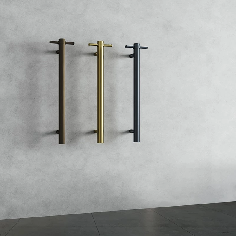 Bathroom Brushed Brass Heated Towel Rail Shu 3 Bars